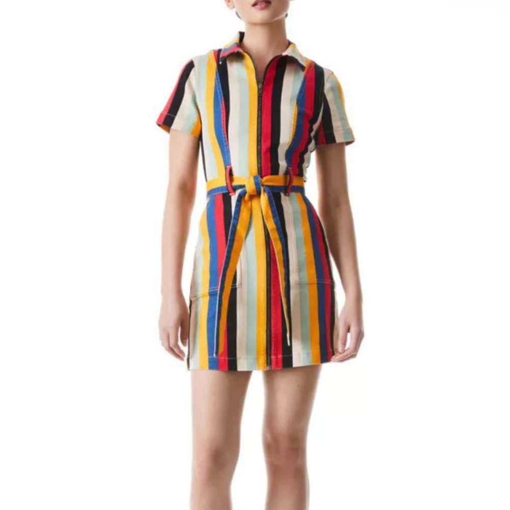 Alice + Olivia Denim Dress Boheme Stripe
